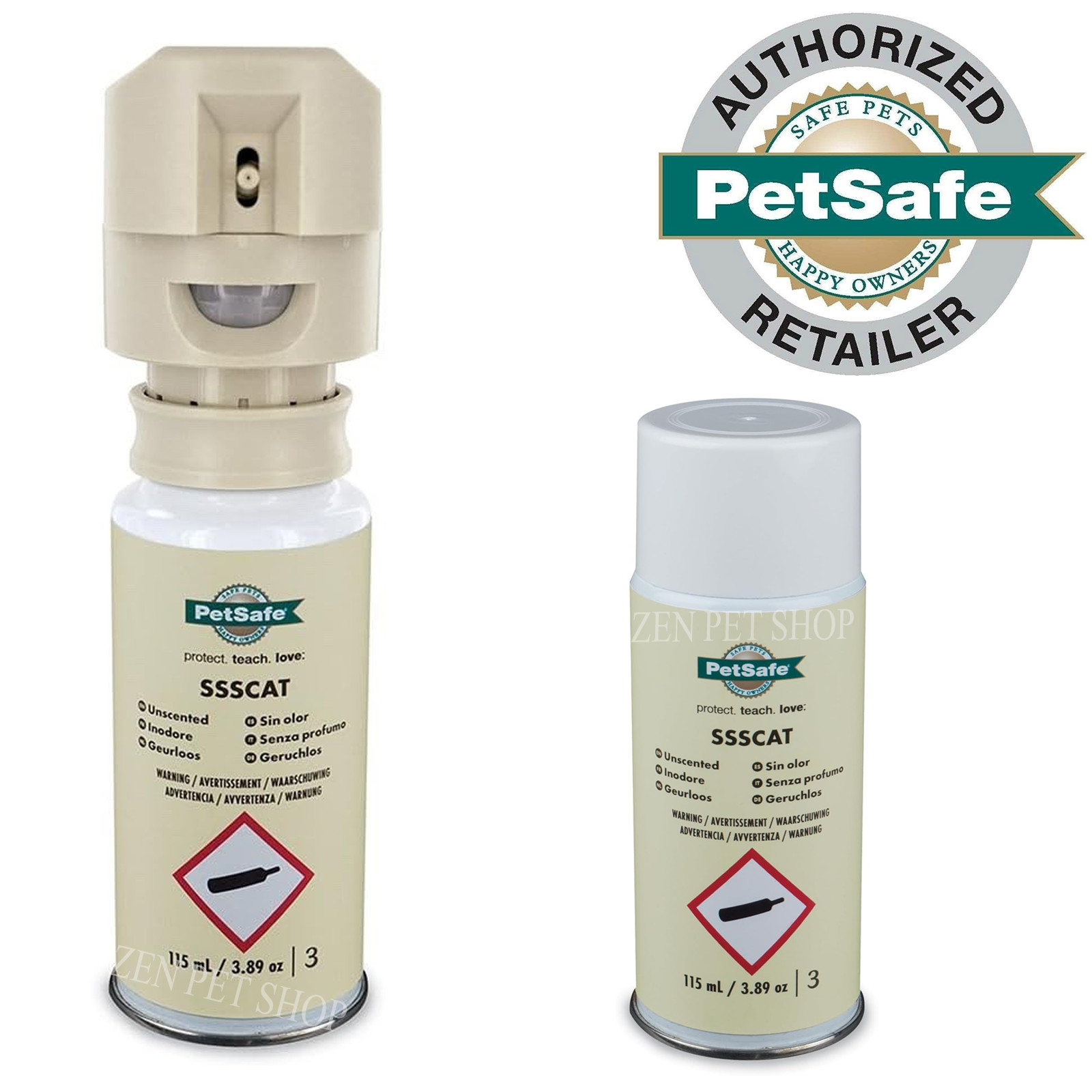 PetSafe SSSCAT Motion Activated Spray Deterrent System + Replacement Cans Combo