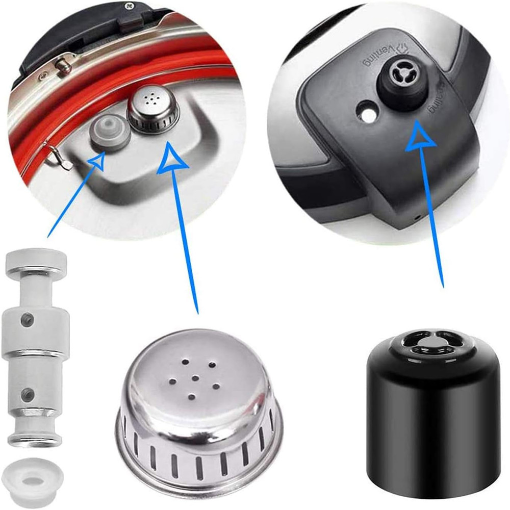 Steam Release Handle, Original Float Valve Replacement Parts with 3 Silicone Cap
