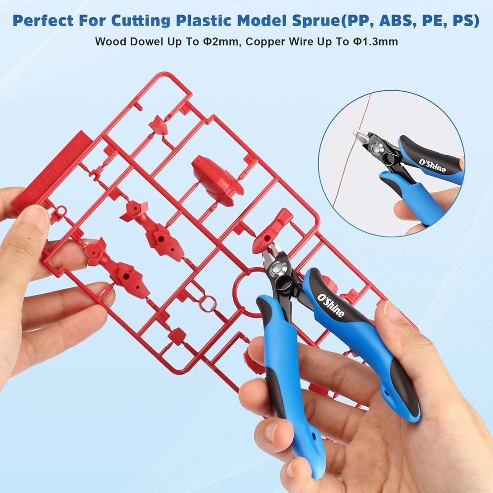 O’Shine Double-Edged Sprue Cutter for Beginner, Sharp Model Nippers for Plast...