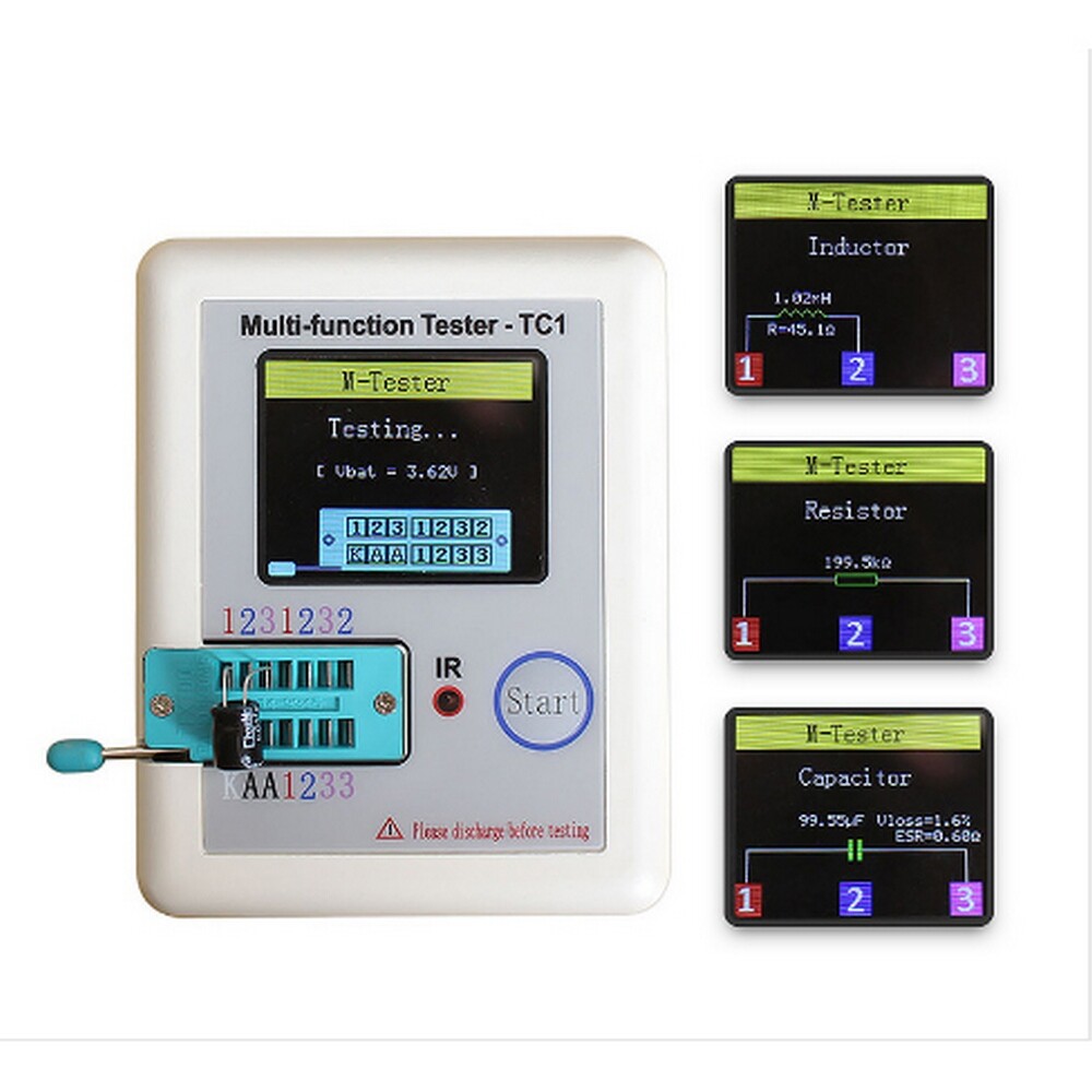 Multi-Function Transistor Tester Lcr-Tc1 Full Color Screen Graphic Display ABS