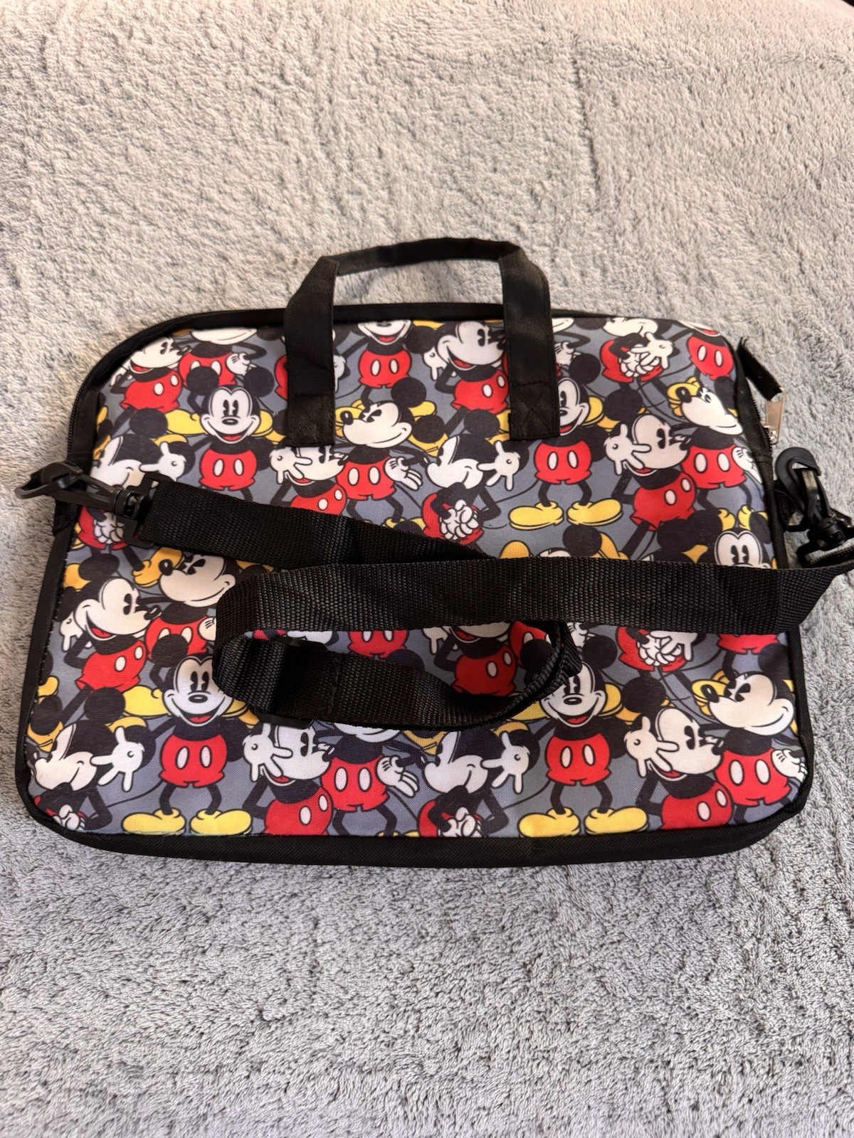 Mickey Mouse Laptop / Book Bag All Over Print W/Shoulder Strap Zippered