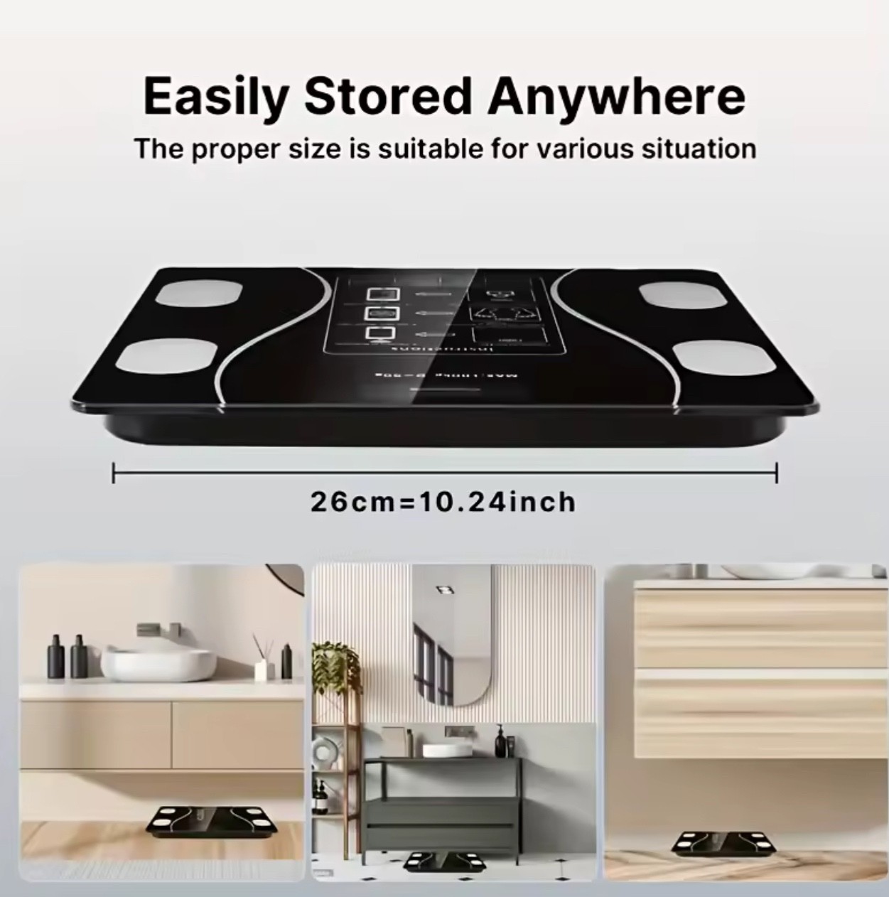 Electronic Digital Bathroom Scale High-Precision 396lb LCD Display Weight Scale