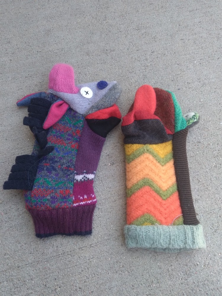 Cate & Levi Puppet Handmade Frog & Unicorn