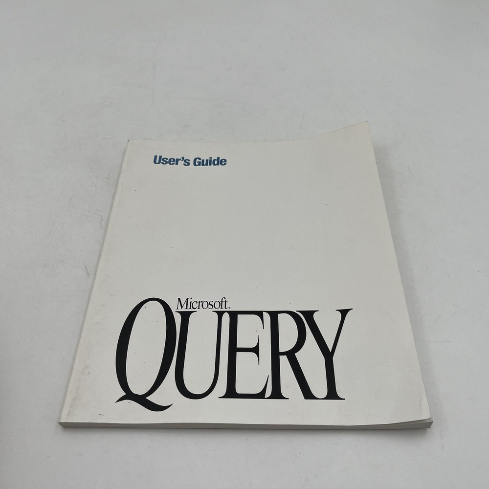 Microsoft Query User's Guide Version 1 Vintage Computer Book 1993