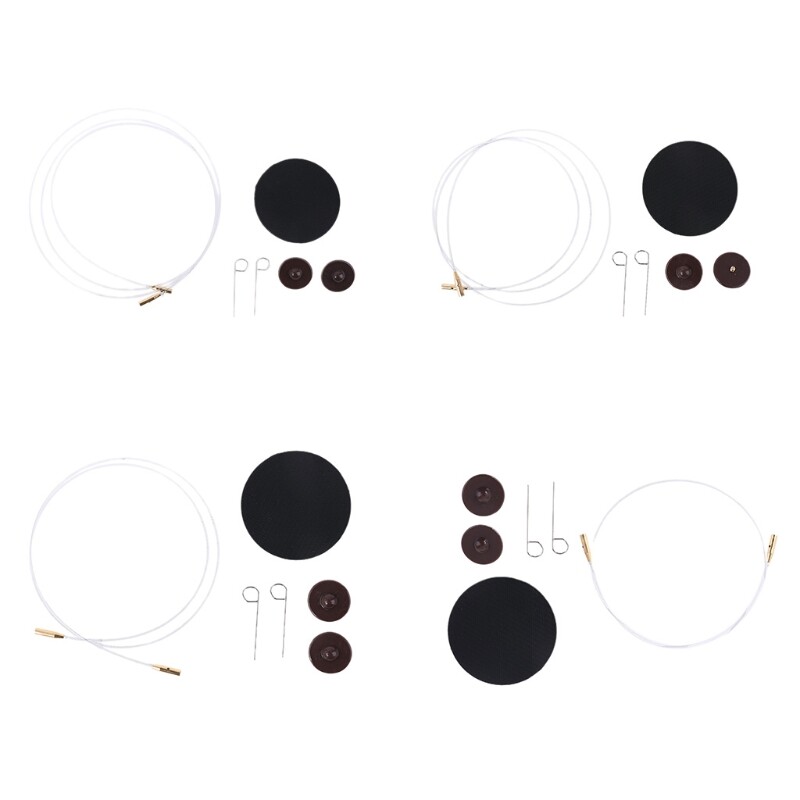 Interchangeable Knitting Needle Cable End Caps Connector Kit DIY Weaving Craft