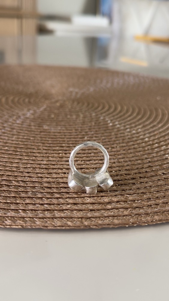 Sterling Silver Baroque Pearl Statement Ring – Handmade