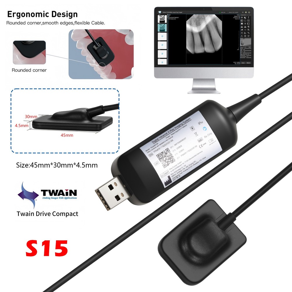 Dental X Mobile Unit System Ray Digital Machine High Frequency + Shield/Sensor