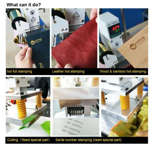 Leather Hot Foil Stamping Embossing Machine 4" x5" Pressing Marking