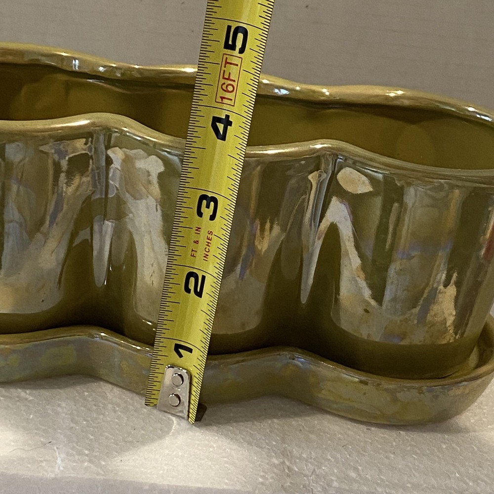 Pier 1 Irridescent Ceramic Planter Set