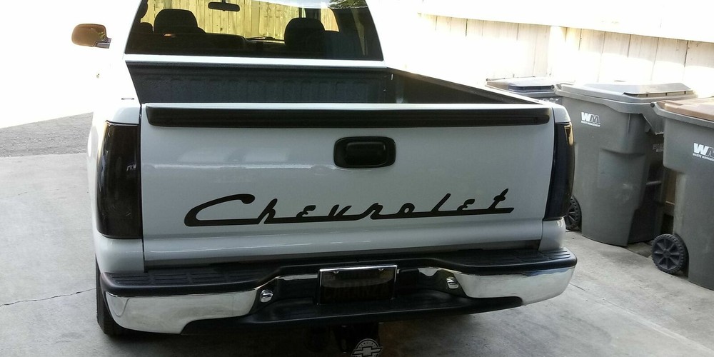 CHEVROLET "Old Style Script font" TAILGATE DECAL - Fleet side or Step side beds