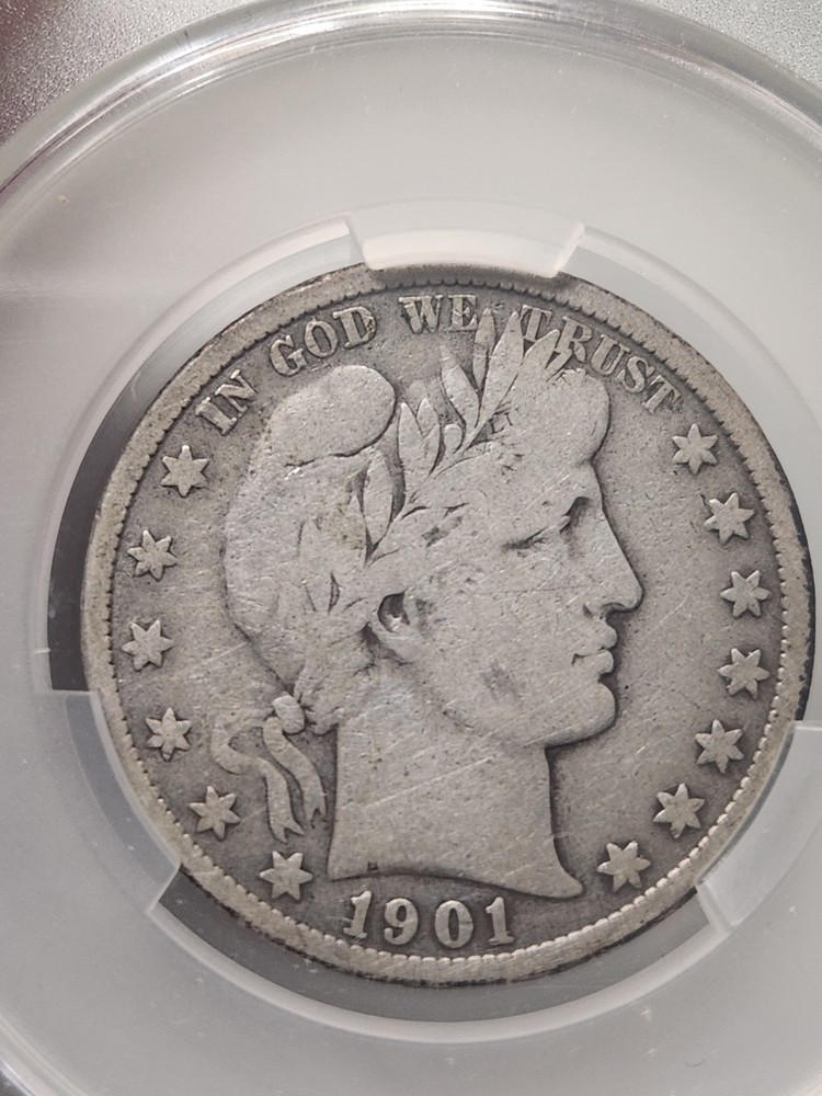 1901-s Barber half dollar CACG VG-8