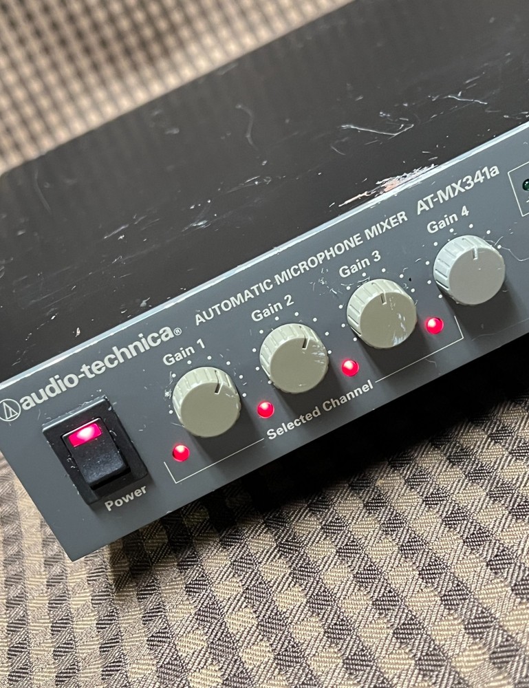 Audio Technica AT-MX341a Automatic 4 Channel Microphone Smart Mixer Rack Mount