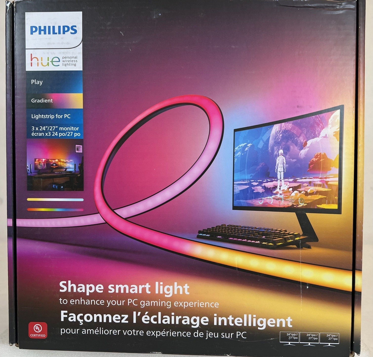 Philips Hue Gradient PC strip (3x Triple Monitor) 24-27 inch