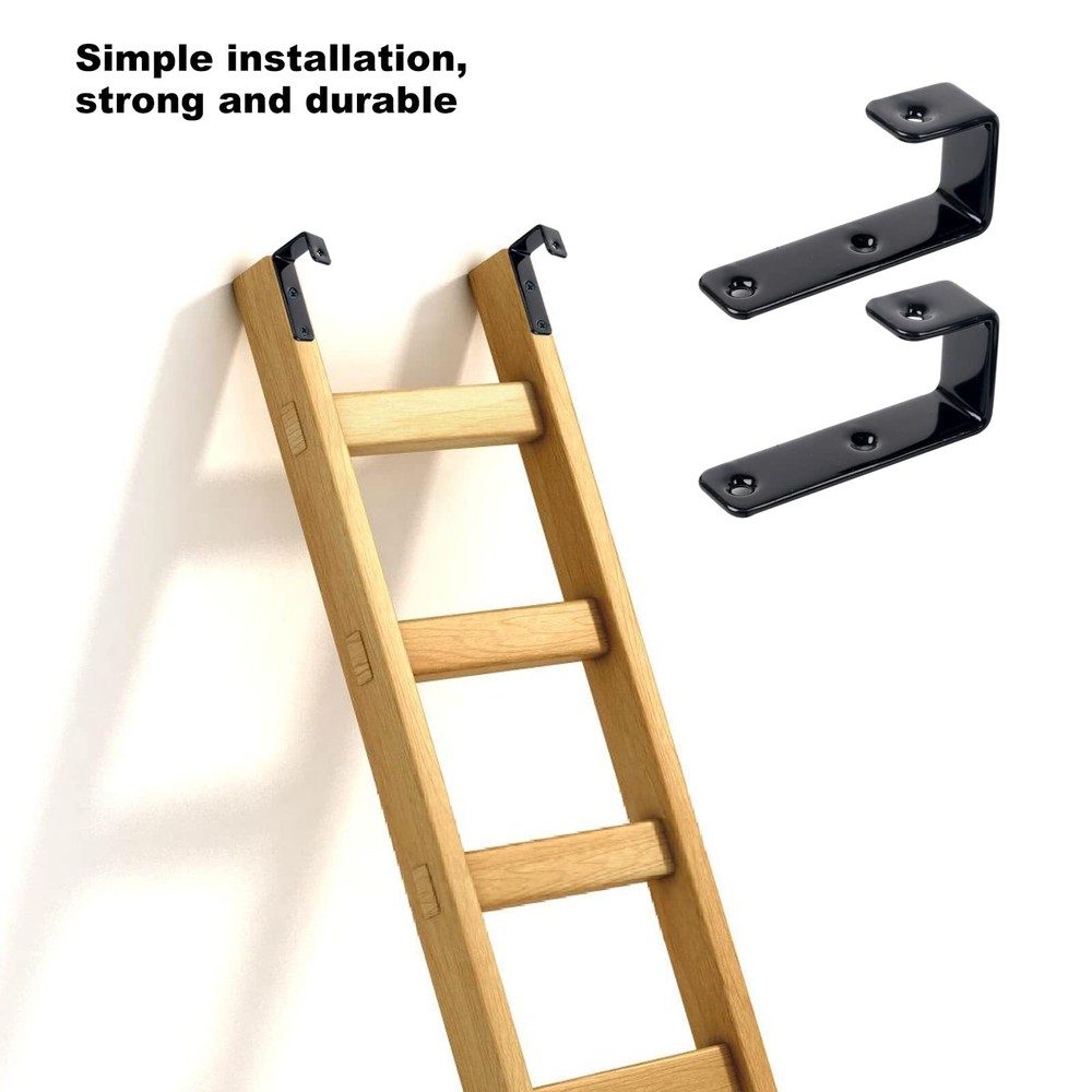 2 Pack Bunk Bed Ladder Hooks Inside Width 1" PVC Coated Metal Bunk Bed Brackets