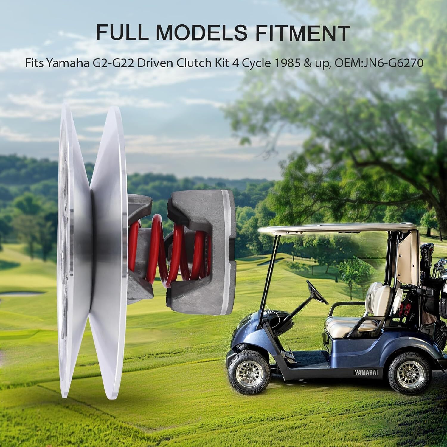 Secondary Heavy Duty Driven Clutch Kit for Yamaha G2-G22 4 Cycle Gas Golf Cart