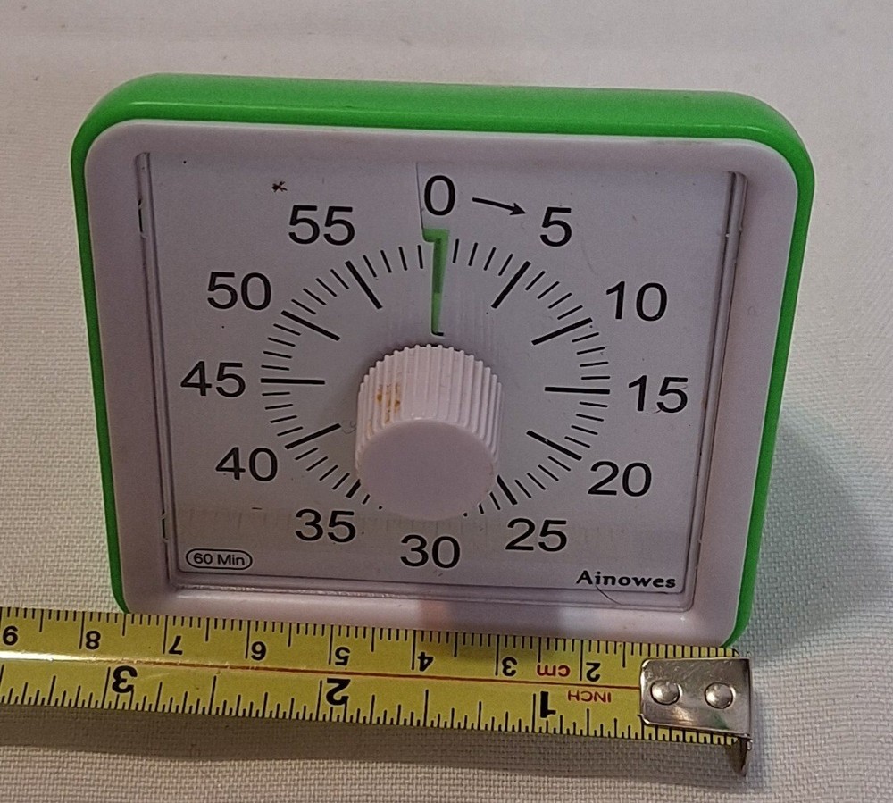 Ainowes 60 Min Kitchen Timer Green 3" Works Prefect