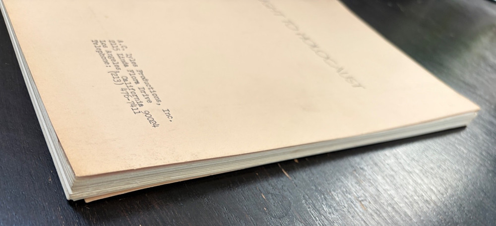 FLIGHT TO HOLOCAUST MADE FOR TV MOVIE SCRIPT 1976 ORIGINAL SCRIPT PATRICK WAYNE