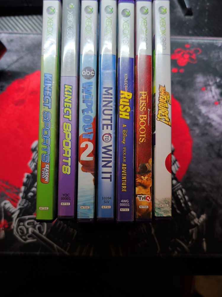 Microsoft Xbox 360 Kinect Sensor Bar (Untested) with 7 Games Bundle