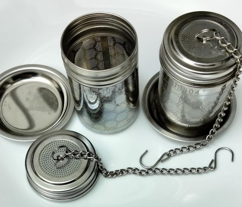 2 Pack Tea Infuser for Loose Tea Extra Fine Mesh Tea Strainers with Drip Trays
