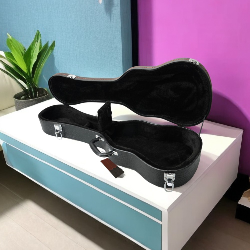 26-Inch Ukulele Hardshell Case - Molded To Body​, ​Python Embossed Texture & PVC