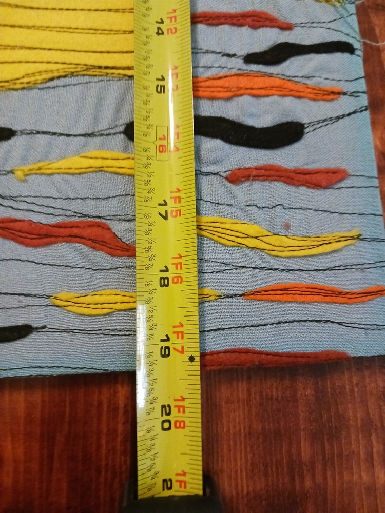 Felt Ship Scene Tacked To Wood