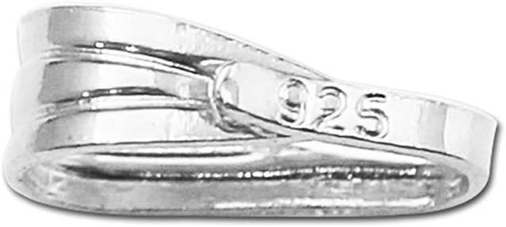 10Pcs Solid Sterling Silver Snap-On Bail Pendant Connector Finding for Jewelry C