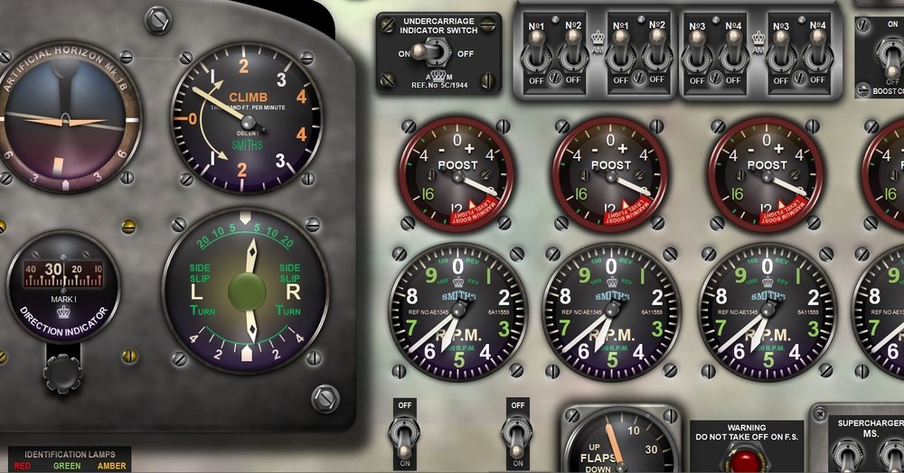 AVRO LANCASTER COCKPIT instrument panel CDkit