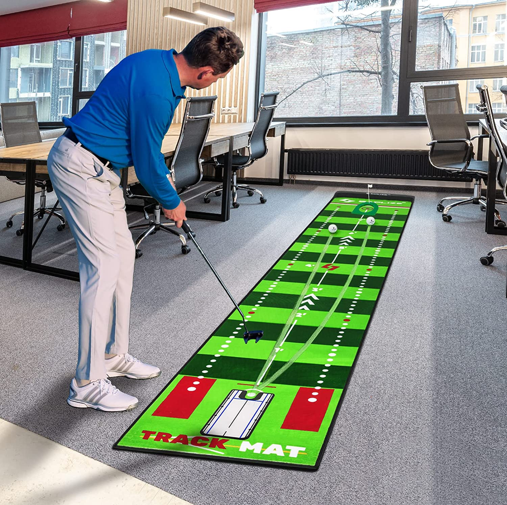 Golf Putting Mat, Visible Trajectory Tracing, Multiple Training Modes, with Putt