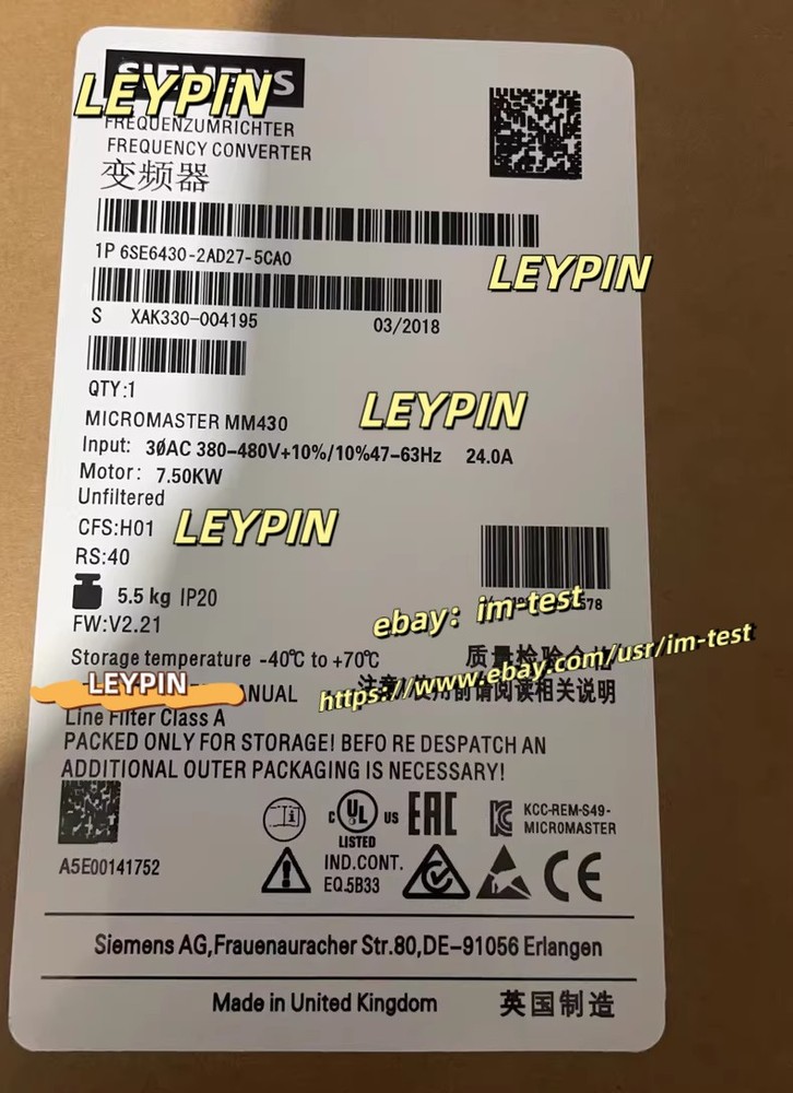 1pc 6SE6430-2AD27-5CA0*im