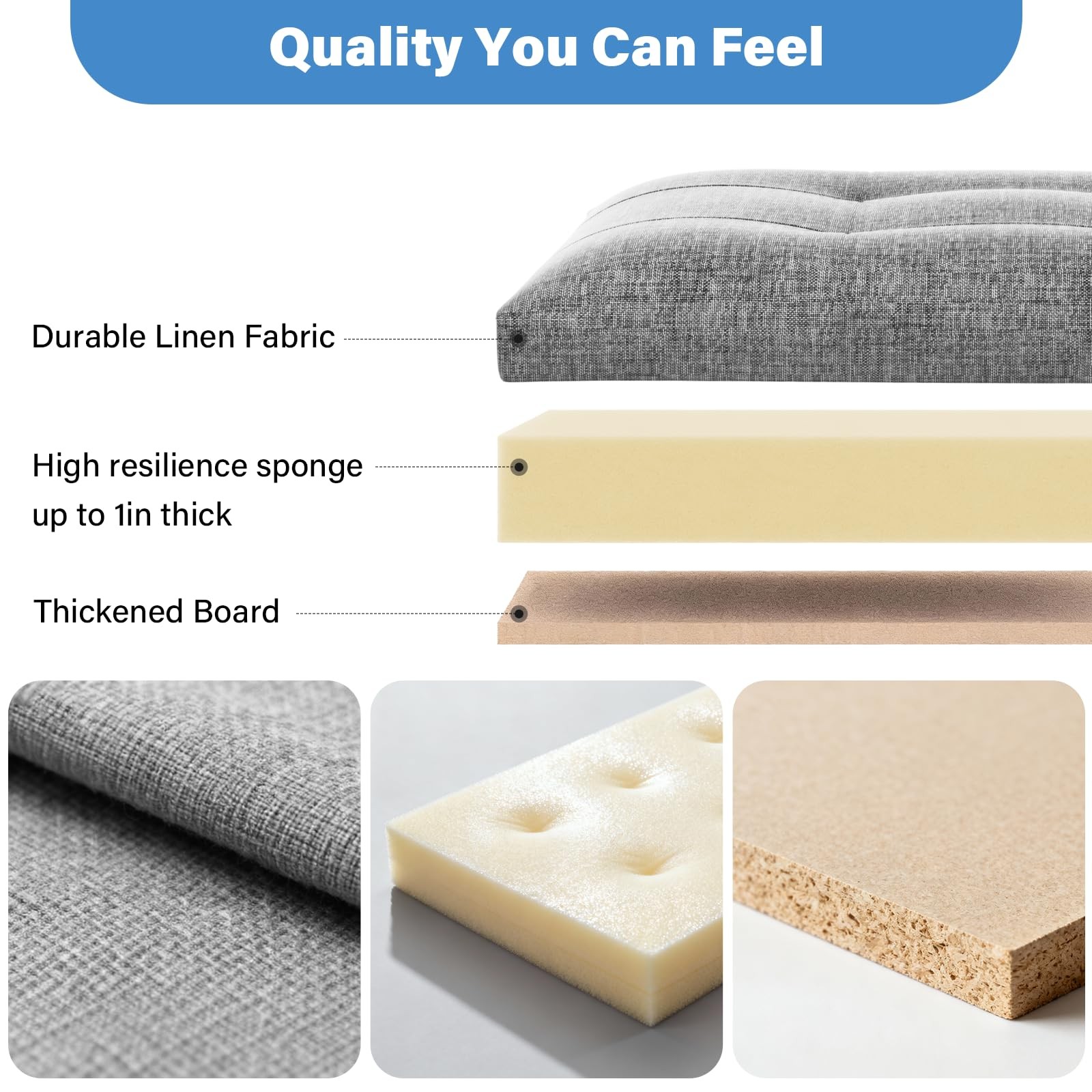 Storage Ottoman Foot Rest Stool, Foldable Foot Rest Stool with Thicker Foam Padd