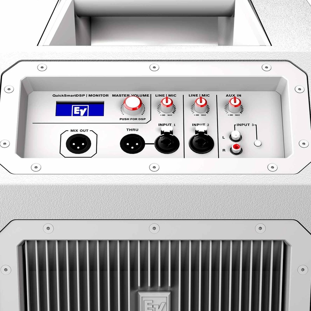 Electro-Voice Evolve 50 White PA Speaker System + Cover + XLR Cables 2 Pack