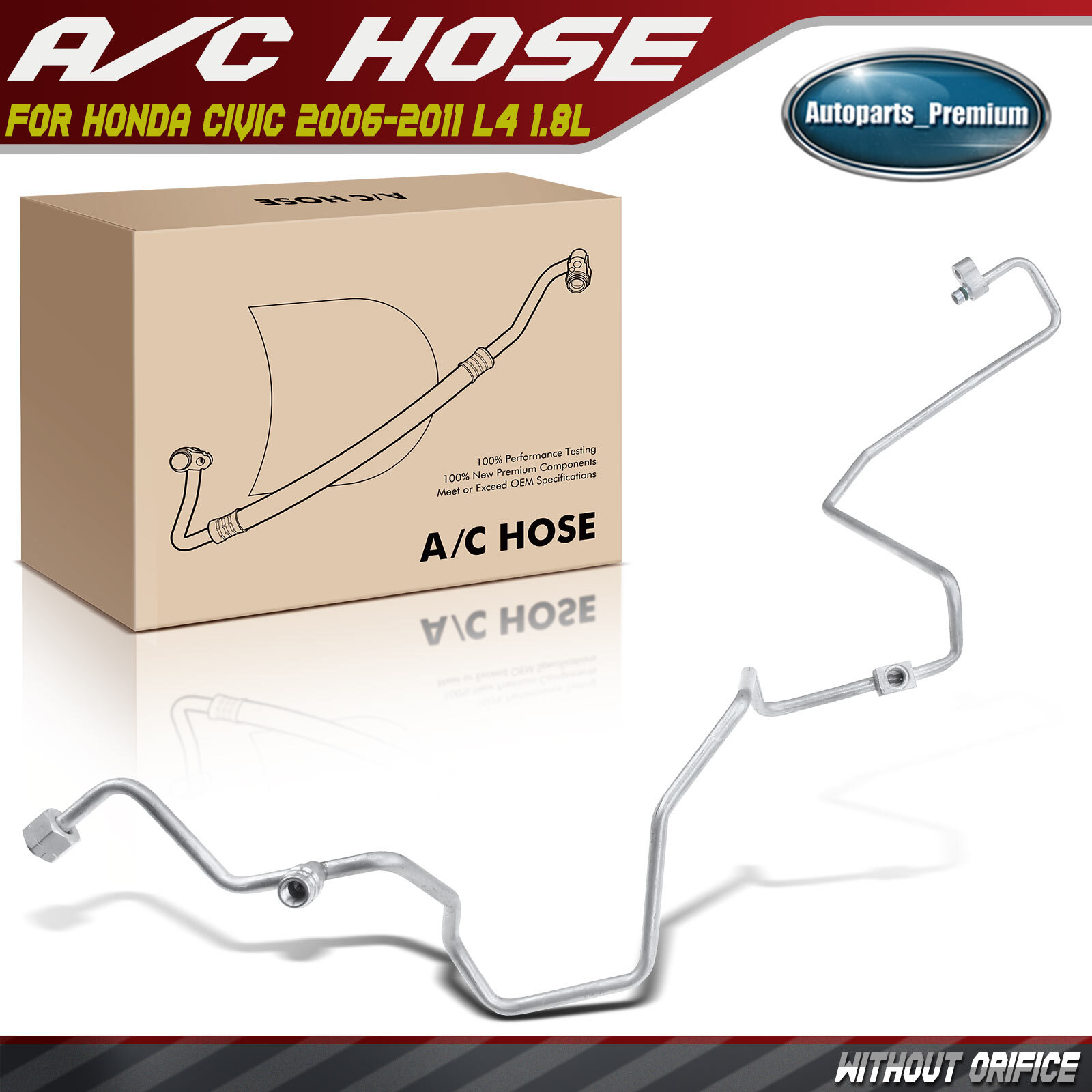 A/C Refrigerant Liquid Line Assembly W/o Orifice Tube for Honda Civic 2006-2011