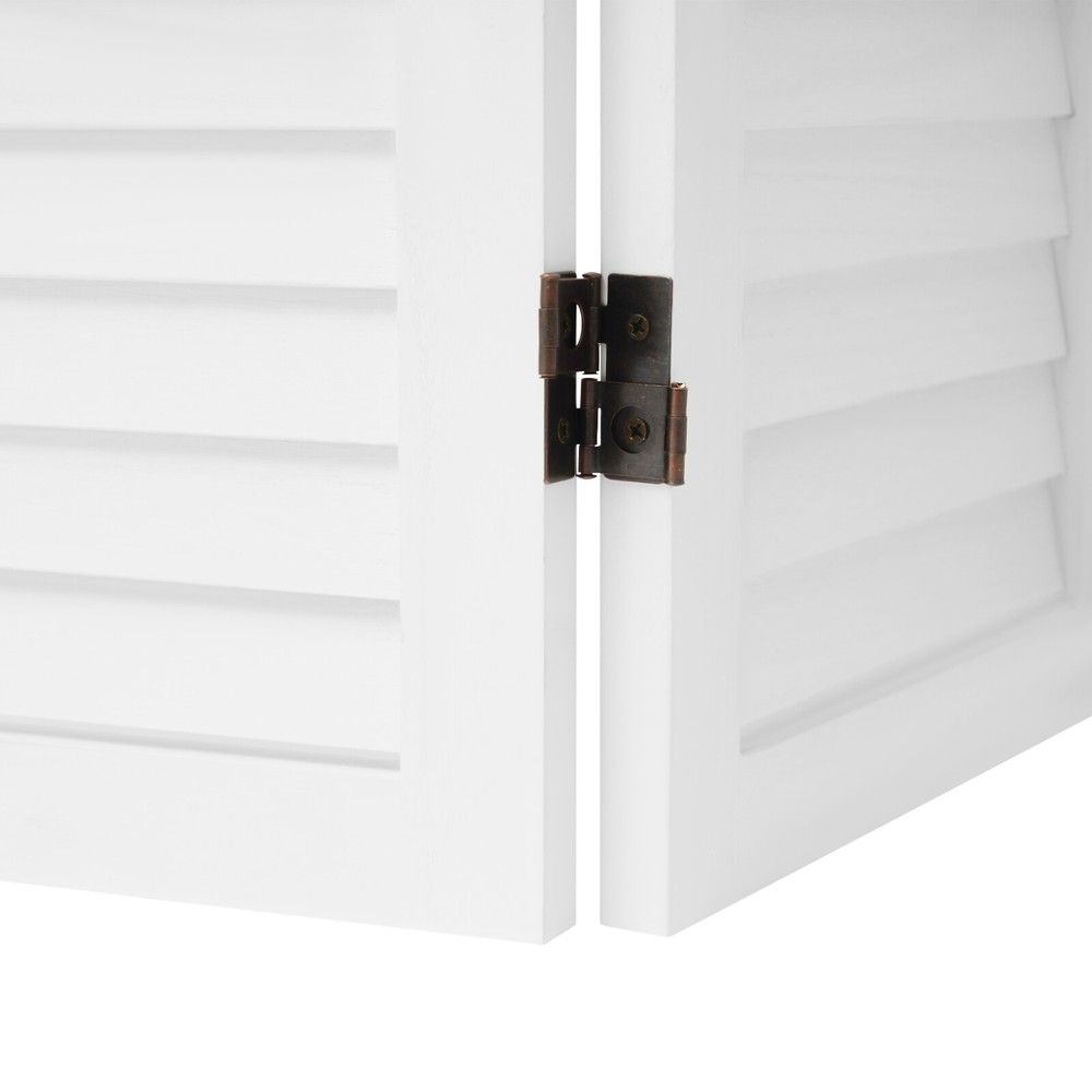 Modern 3 Panel Room Divider Screen, Freestanding Folding Room Divider, White