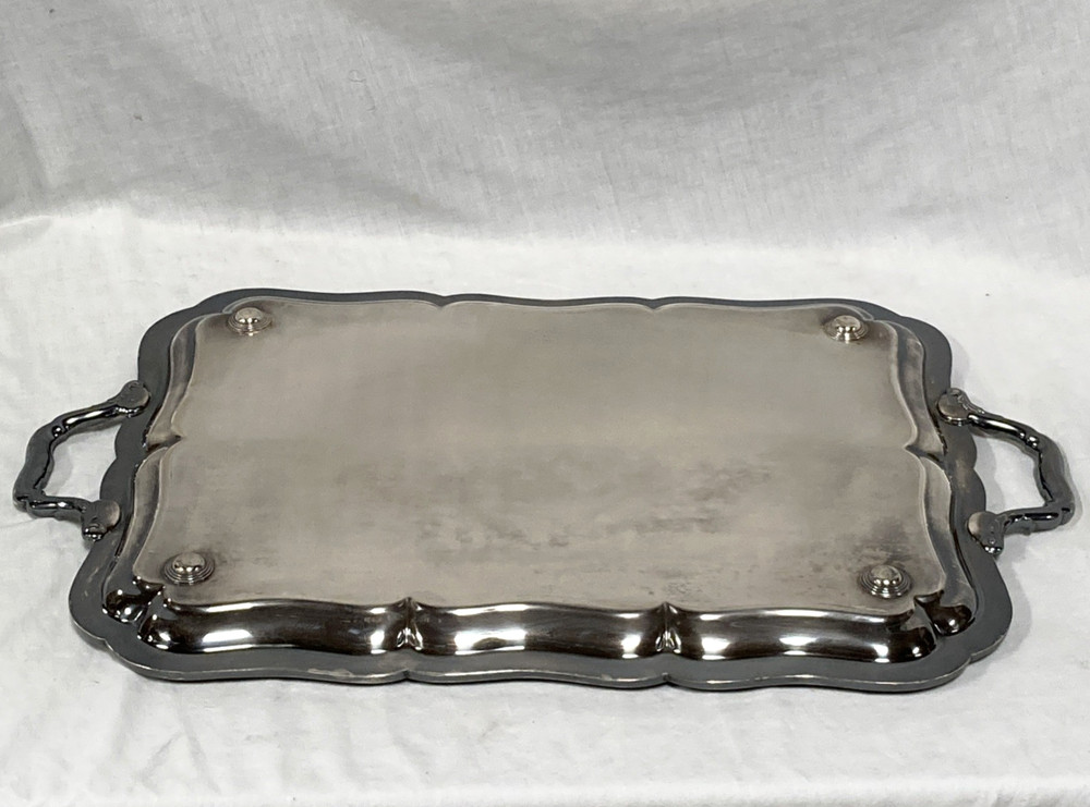 Gorham Large CHIPPENDALE Waiter Silverplated Serving Tray 26 3/4”