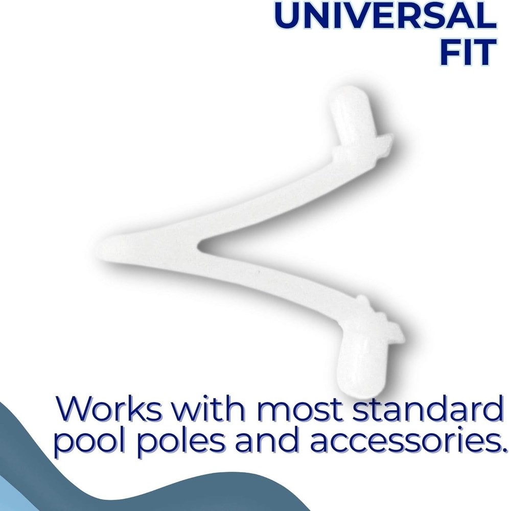 6 Durable V-Clips for Standard Pool Poles - Easy Replacement for Clean Tools