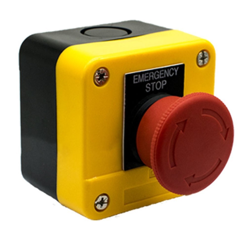 Waterproof 10A Latching E Stop Push Button Switch with 22mm Mount Hole