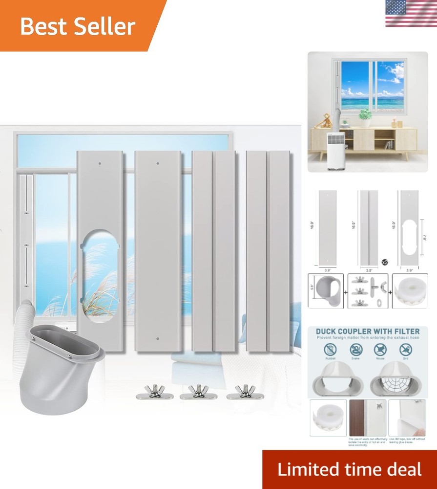 Efficient AC Window Kit for Residential Use - No Tools Required Installation