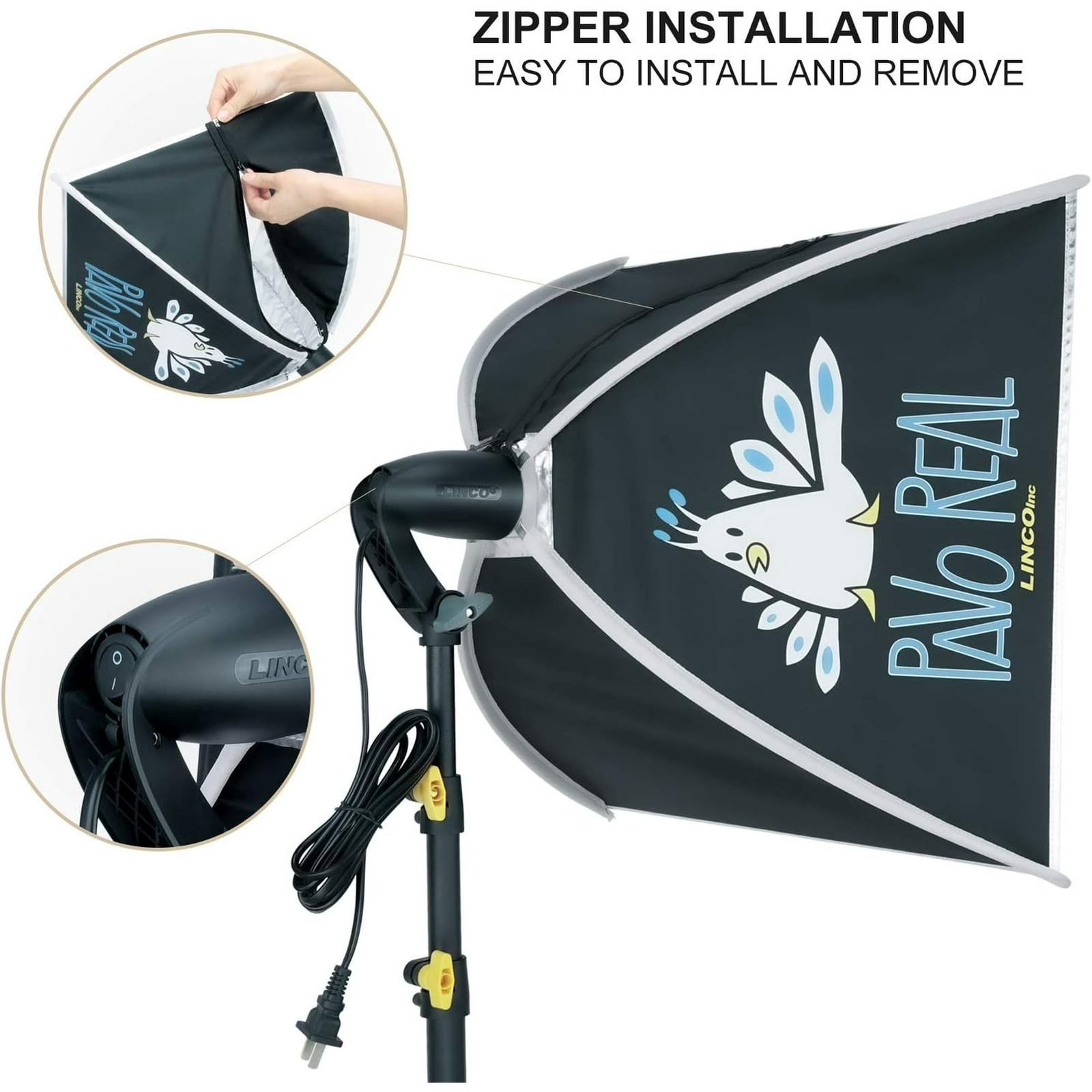 LINCO 2 Softbox Light Kit Photo Studio Photography Continuous Lighting Stand Set