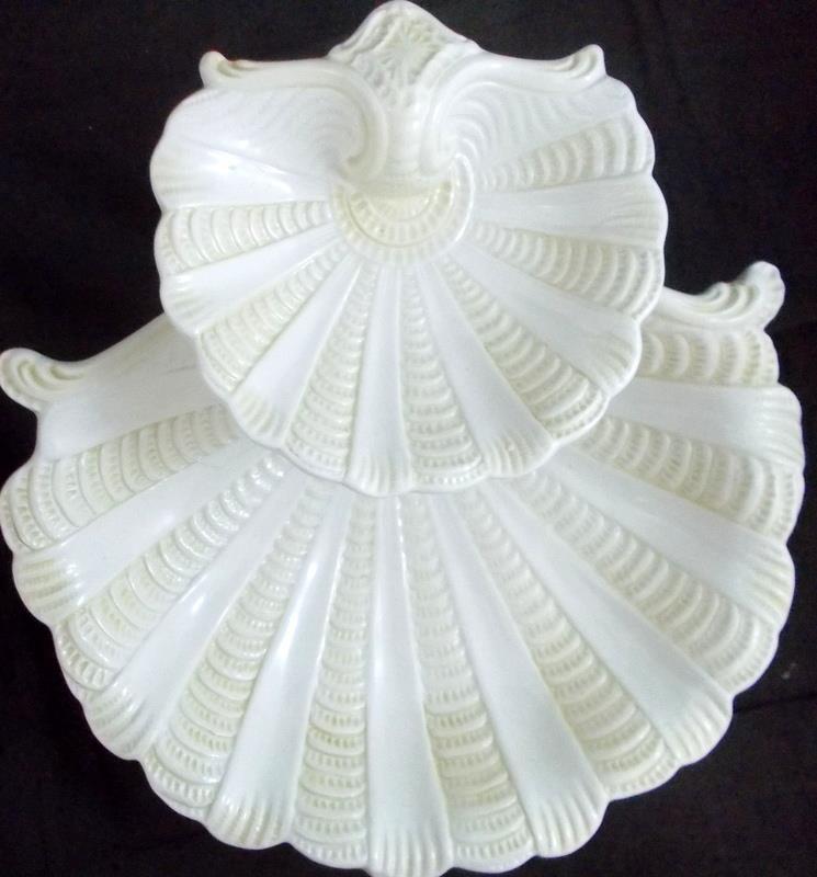 Lenox Butlers Pantry 2 Tier Shell Tray Seashell Serving Theme