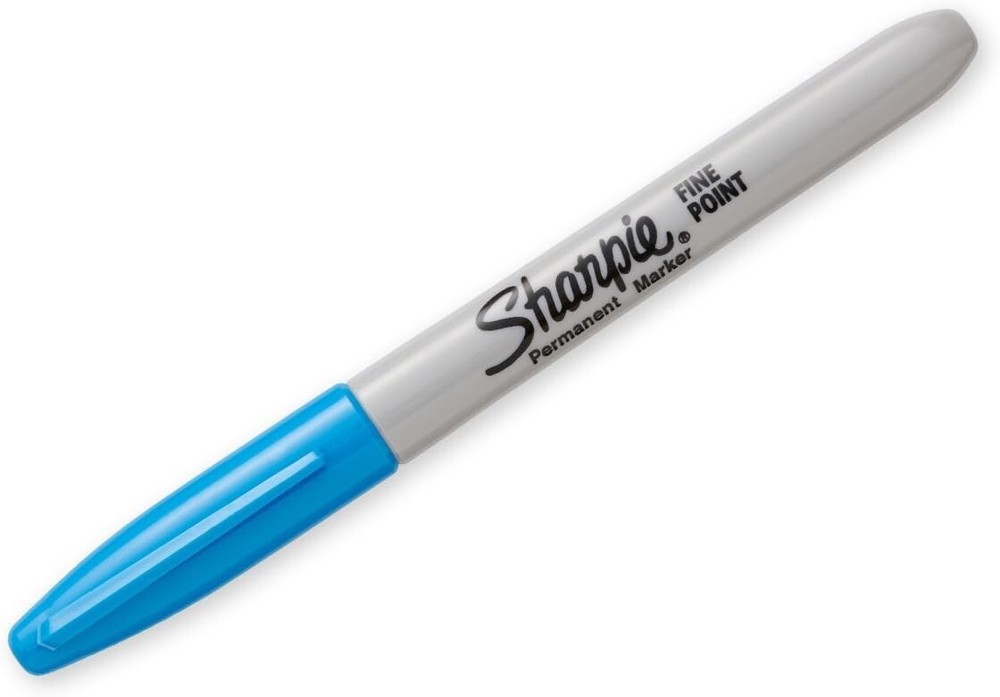 Sharpie Permanent Markers | Fine Point | Brilliant Blue | 12 Count