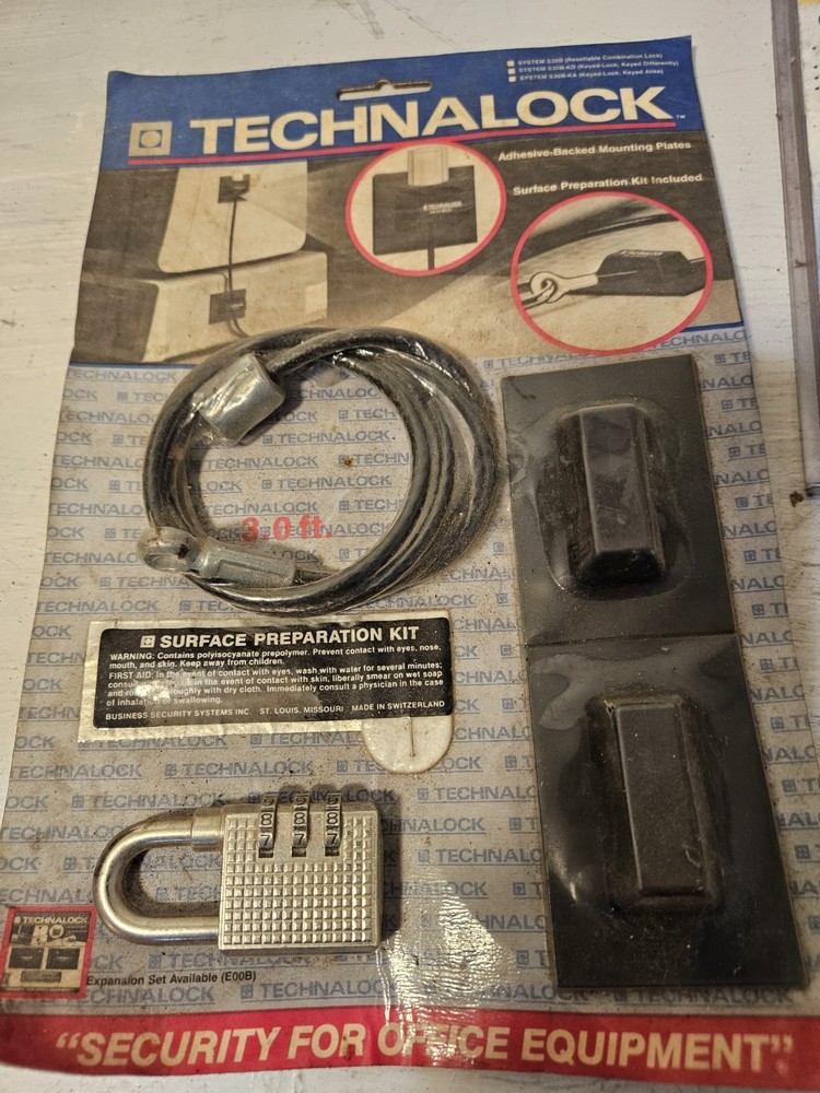 Vintage Technalock Mounting Plates Surface Preparation Kit Nos Buisness Security