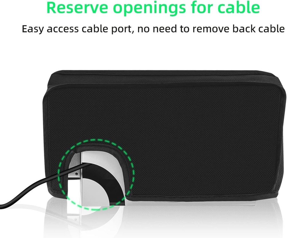 Durable Black Dust Cover for Switch/Switch OLED Dock | Scratch & Water Resistant