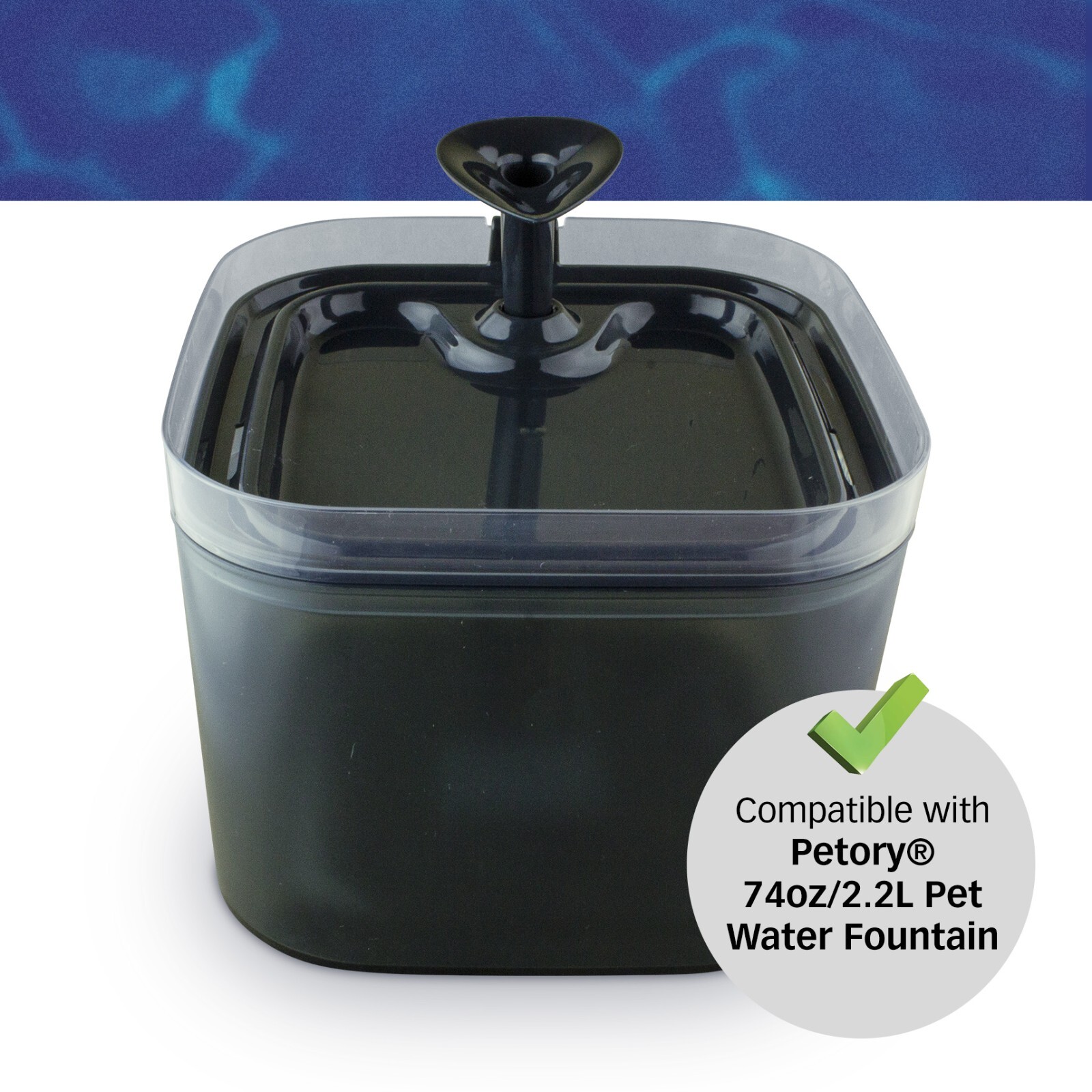 Replacement Water Filters Compatible With Petory 74oz/2.2L Pet Fountain, 10 Pack