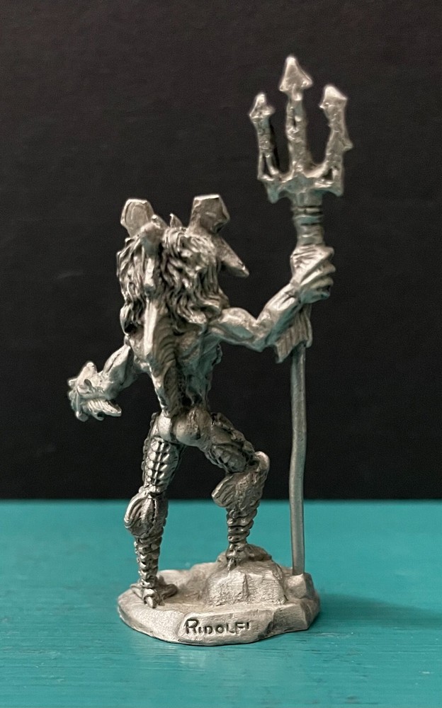 Ridolfi Rawcliffe Pewter Domnu Slithe Trident Sea Fish Human Creature Figurine