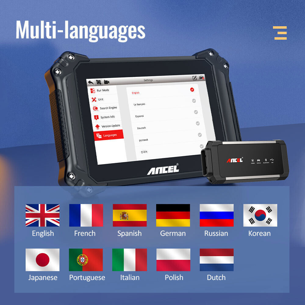 ANCEL V6 PRO OBD2 Scanner All System Key ECU Active Test Bluetooth VCI 25+ Reset