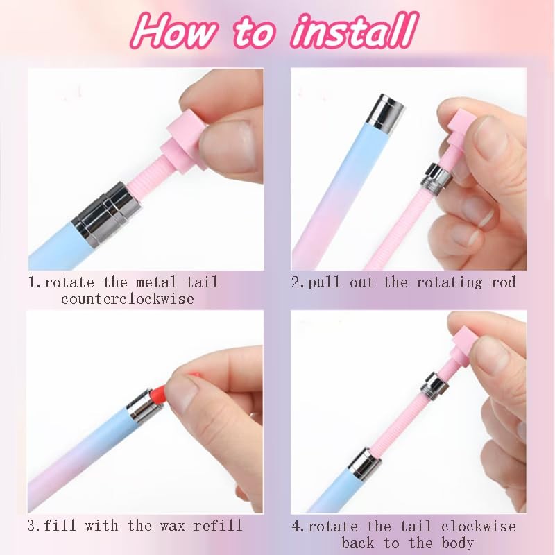 Rhinestone Picker Tool, Refillable Wax Pen with 3 Additional blue