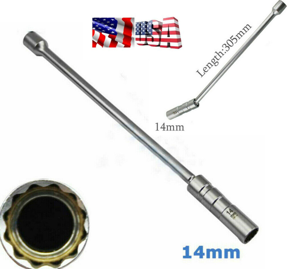 1X 14mm 3/8"Drive Thin Wall Joint Auto Car Spark Plug Sleeve Socket Removal Tool