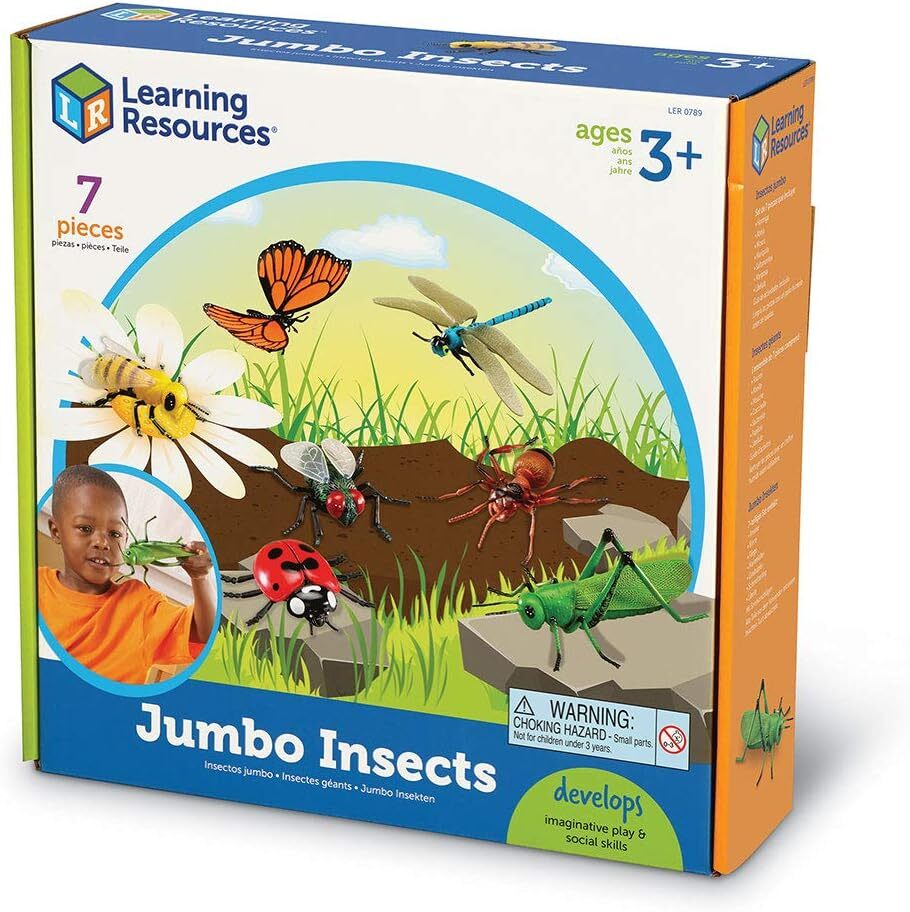 Learning Resources Jumbo Insects I Fly, Ant, Bee, Ladybug, Grasshopper,