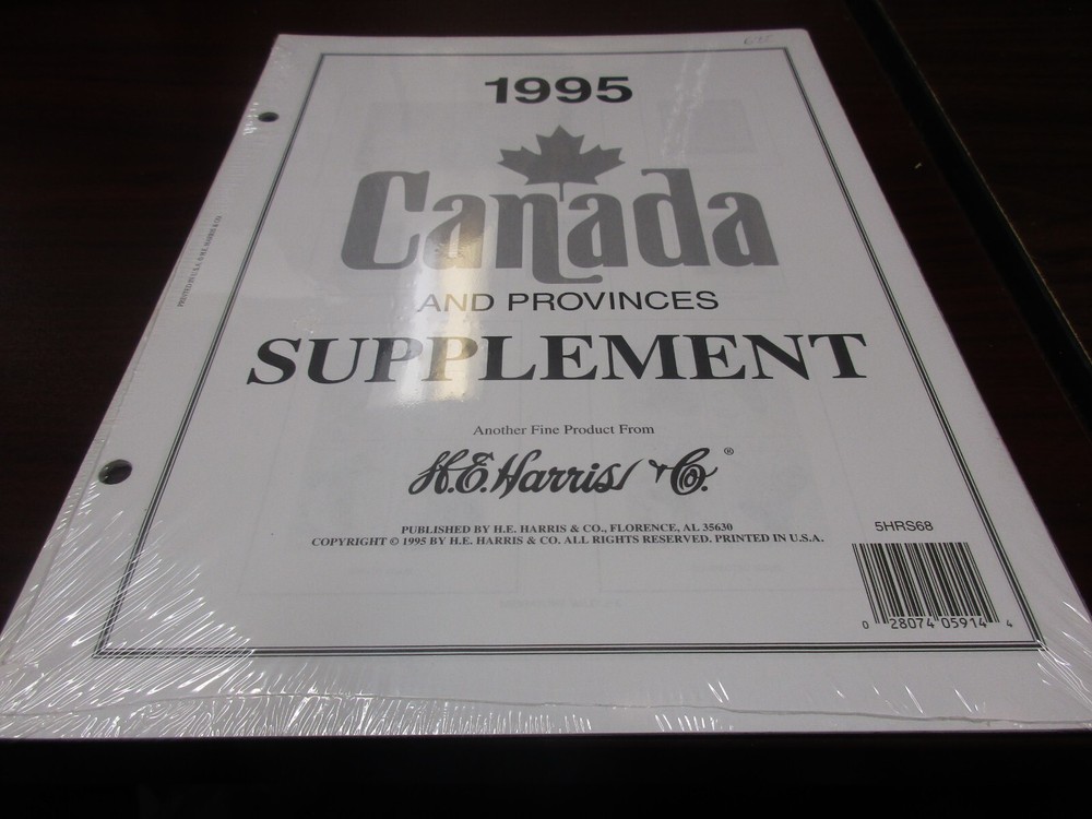 "H.E.HARRIS" 1995 CANADA SUPPLEMENT  W/FREE SHIPPING!!!