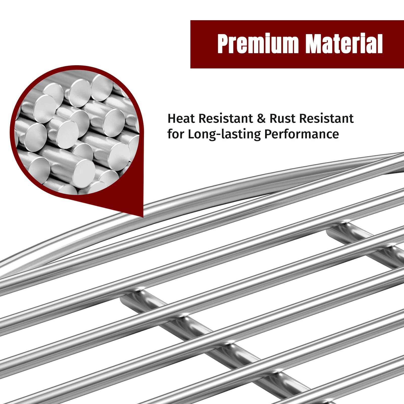 #7441 17" Charcoal Grate Plated Steel Grill Grate for Weber 22" Grills